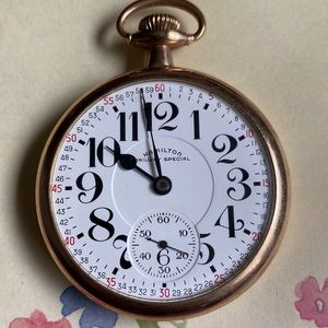 Antique 101yr.Old Hamilton 21J Montgomery Openface RailroadApproved Pocket Watch